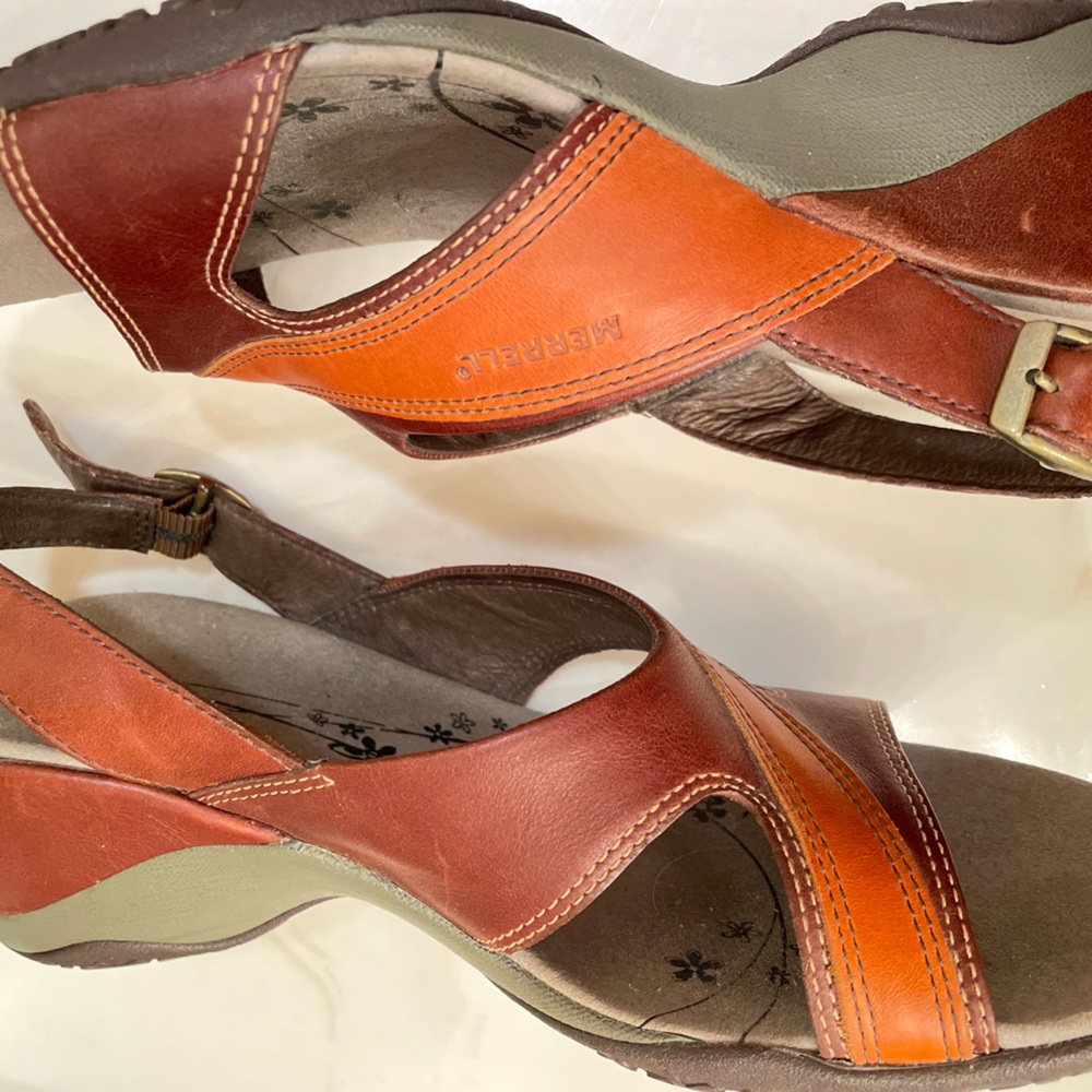 Merrell Brown Leather Women's Shoes
